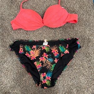 Urbanology Floral Coral Bikini Set